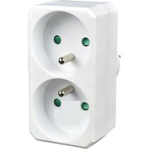 DOMINO BLANC 2X10/16A 2P + TERRE