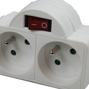 DOMINO BLANC 2X16A + INTERRUPTEUR